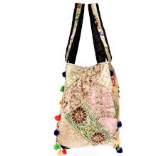 White Banjaga Zari Tote Bag