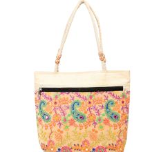 Boho Off White Paiseley Embroidery Shoulder Bag