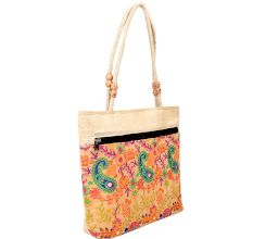 Boho Off White Paiseley Embroidery Shoulder Bag