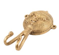 Handmade Tribal Woman Face Patina Brass Hooks