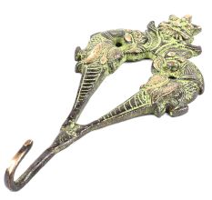 Black Brass Elephant Dragon Face Wall Hooks