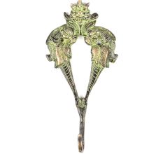 Black Brass Elephant Dragon Face Wall Hooks