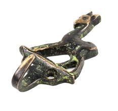 Brass Doe Deer Charm Wall Hooks with Patina