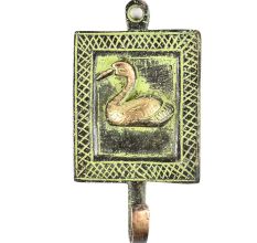 Framed Duck Bird Solid Brass Single Wall Hooks