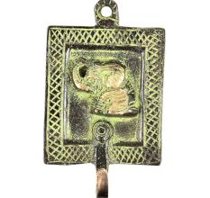 Framed Elephant Solid Brass Single Wall Hooks