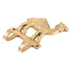 Vintage Brass Camel Figurine Dual Wall Hooks