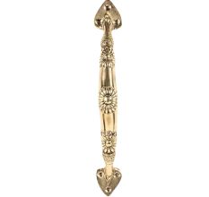 Handmade Floral Brass Door Pull and Handle