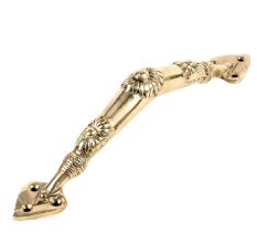 Handmade Floral Brass Door Pull and Handle