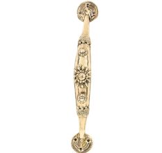 Dhokra Brass Door Handle with Flower Motif