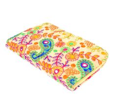 Cream Hand Embroidered Clutch Bag