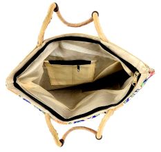 Off  White Colorful Embroidered Shoulder Bag