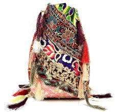 Navy Blue Sling Tribal Banjara Bag With Tassels