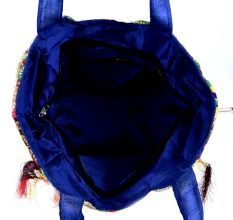 Navy Blue Sling Tribal Banjara Bag With Tassels