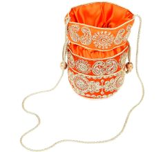 Orange Designer Potli Bag