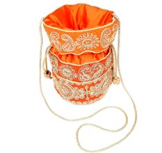 Orange Designer Potli Bag