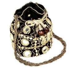 Black Mirror Work Potli Bag