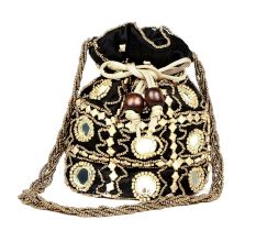 Black Mirror Work Potli Bag