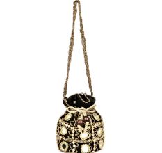 Black Mirror Work Potli Bag