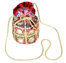 Muticolored Mirror Work Potli Bag