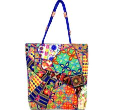 Dark Blue Colorful Traditional Handmade Bag