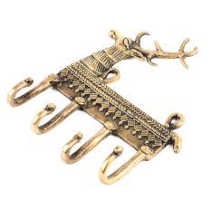 Brass Wild Reindeer Brass Wall 5 Hooks
