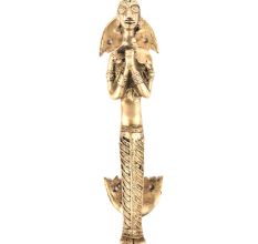 BrassÂ Temple Figure Praying Figure Door Handle