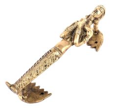 BrassÂ Temple Figure Praying Figure Door Handle