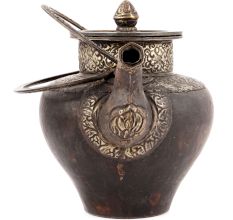 Bronze Tea Pot with Indian Patterned Engraving