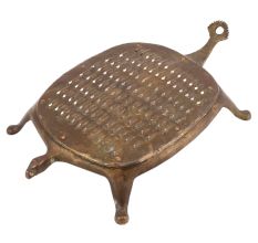 Vintage Brass Tortoise Shape Grater Coconut Scraper