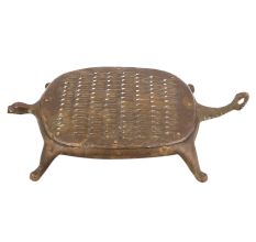 Vintage Brass Tortoise Shape Grater Coconut Scraper