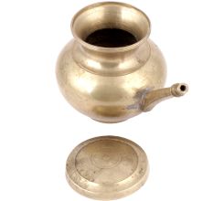 Brass Holy Water Charnamrit Hindu Puja Pot