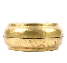 Vintage Engraved Brass Chapati Box