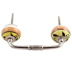 Black Leaf Ceramic Bridge Handle