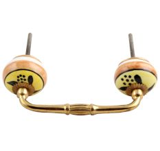 Black Leaf Ceramic Bridge Handle