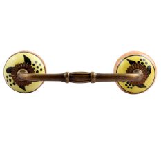 Black Leaf Ceramic Bridge Handle