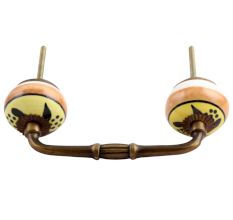 Black Leaf Ceramic Bridge Handle