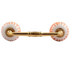 Amber Chakra Ceramic Bridge Handle