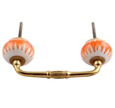 Amber Chakra Ceramic Bridge Handle