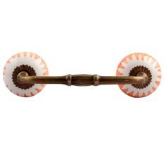 Amber Chakra Ceramic Bridge Handle