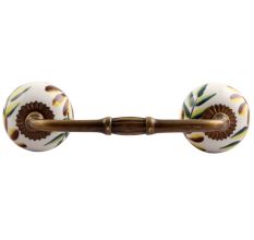 Olive County  Leaf Ceramic Bridge Handle