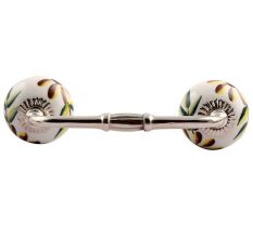 Olive County  Leaf Ceramic Bridge Handle