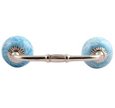 Turquoise Leaf Floral Ceramic Bridge Handle