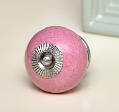 Pink-Black Crackle Ceramic Dresser Knob Online
