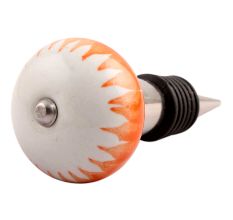 Amber Chakra Ceramic Wine Stopper