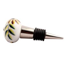 Olive county Leaf Ceramic Wine Stopper