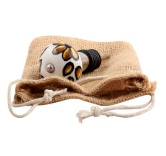 Brown Hibiscus Flower Ceramic Wine Stopper