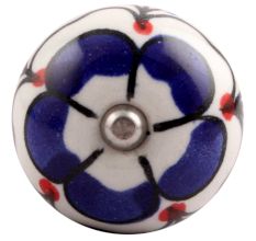 Navy Blue Canterbury Bells Ceramic Wine Stopper