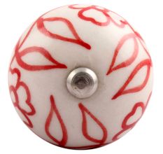 Red Leaf Floral Ceramic Wine Stopper