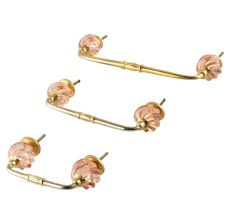 Pink Interior Cut Glass Bridge Handle