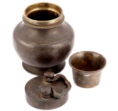 Brass Water Drinking Pot Kamandal with Cap